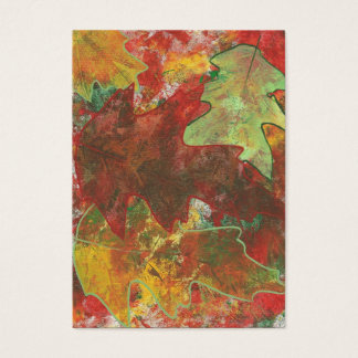 Cartes De Visite Automne Chêne Feuille Artist Trading Card