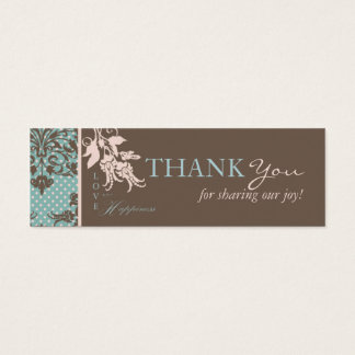 Cartes De Visite Automne Damask TY Skinny Card 2