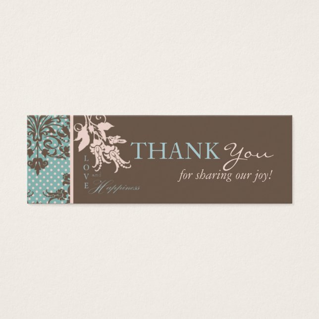 Cartes De Visite Automne Damask TY Skinny Card 2 (Devant)