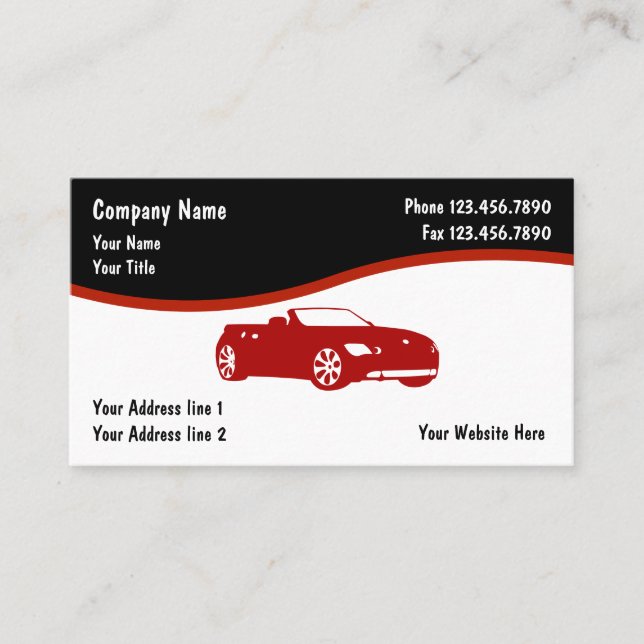 Cartes de visite automobiles (Devant)