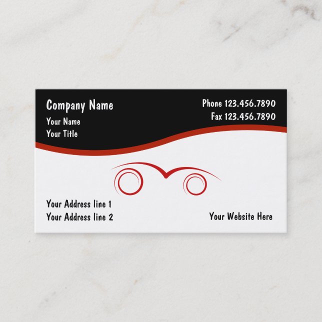 Cartes de visite automobiles (Devant)