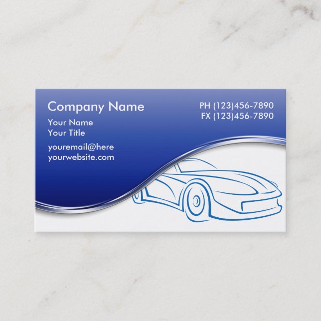 Cartes de visite automobiles (Devant)