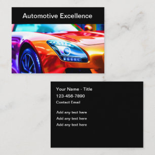 Cartes de visite automobiles audacieuses et coloré
