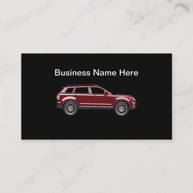 Cartes de visite automobiles design simple (Devant)