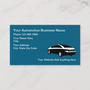 Cartes de visite automobiles Mise en page simple