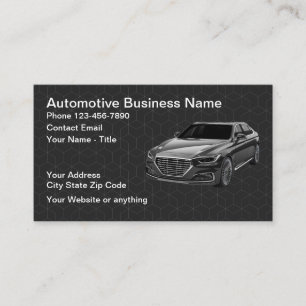 Cartes de visite automobiles modernes et élégantes