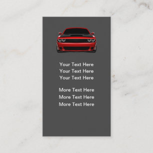Cartes de visite automobiles simples verticales
