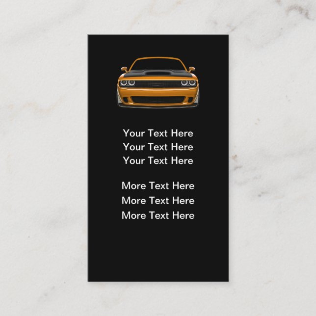 Cartes de visite automobiles simples verticales (Devant)
