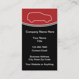 Cartes de visite automobiles verticales modernes