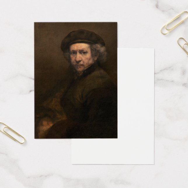 Cartes De Visite Autoportrait de Rembrandt : Peintre de l'Âge d'or  (Bureau)
