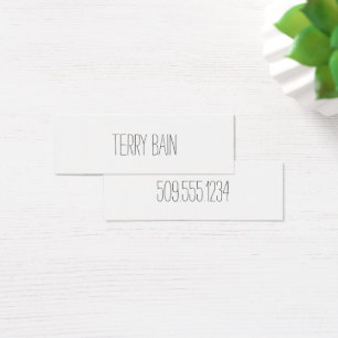 Cartes De Visite Avant central minimal simple et arrière minces