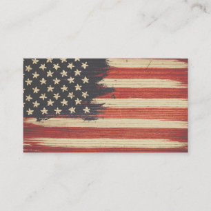 Cartes de visite avec drapeau vintage américain