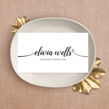 Cartes de visite avec écriture en calligraphie man