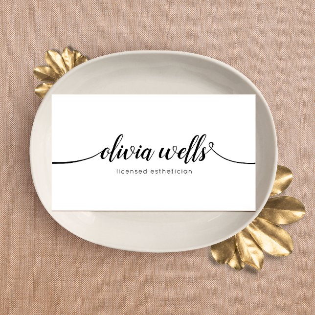 Cartes de visite avec écriture en calligraphie man (Créateur téléchargé)