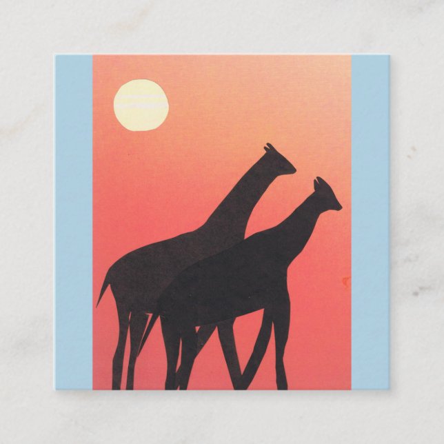 Cartes de visite avec Giraffe Design (Devant)