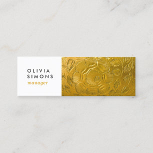 Cartes de visite avec la copie d'or en métal