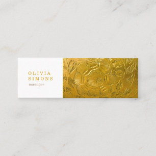 Cartes de visite avec la copie d'or en métal