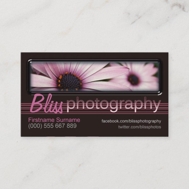 Cartes de visite avec modèle de photo (Devant)