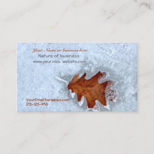 Cartes de visite avec une touche nature (Devant)