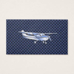 Cartes De Visite Avions Classique Chrome Cessna Volant Fibre de Car