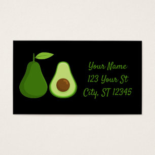 Cartes De Visite Avocado Lover Design Thunder_Cove