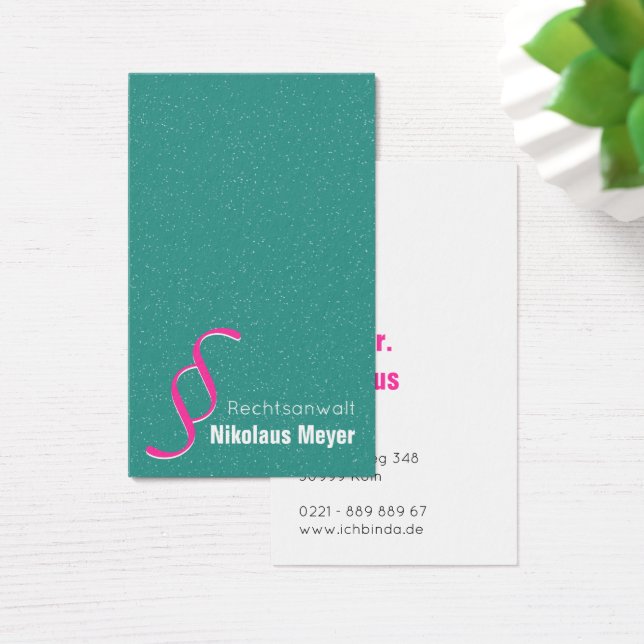 Cartes de visite avocat blanc menthe (Bureau)