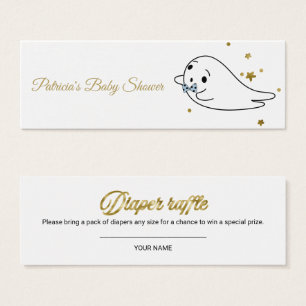 Cartes De Visite Baby Shower de Diaper à thème Halloween Fantôme Ch