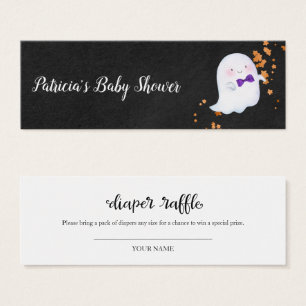Cartes De Visite Baby Shower de Halloween pour Bébé Fantôme Adorabl