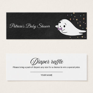 Cartes De Visite Baby Shower de Halloween pour Bébé Fantôme Adorabl