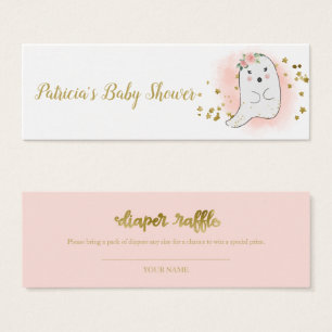 Cartes De Visite Baby Shower de Halloween pour Bébé Fantôme Adorabl