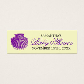 Cartes De Visite Baby shower De Plage Favoriser Étiquette Coquille 