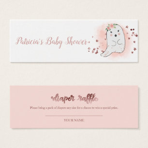Cartes De Visite Baby Shower de thème Halloween pour un Bébé Fantôm
