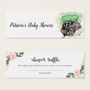 Cartes De Visite Baby shower d'Halloween rose floral Raffin