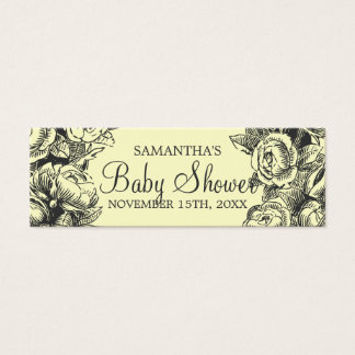 Cartes De Visite Baby shower floral Favoriser balise Roses Vintages