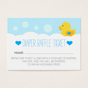 Cartes De Visite Baby shower mignon en caoutchouc de garçon de bai