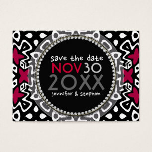 Cartes De Visite Baiser Rouge Cool Tribal Amusant Noir Blanc Sauveg