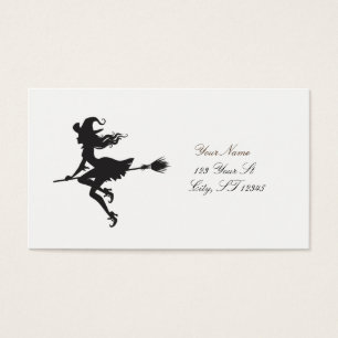Cartes De Visite Balai Halloween Thunder_Cove d'équitation de