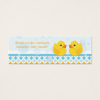 Cartes De Visite Balise Baby shower Twin Rubber Duckies Favoriser