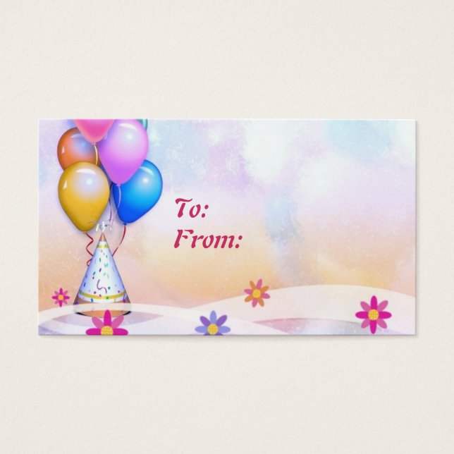Cartes De Visite Balise Cadeau Anniversaire (Devant)