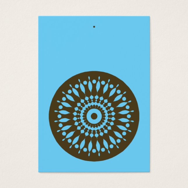Cartes De Visite Balise cadeau - Bleu et Brown (Devant)
