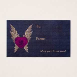 Cartes De Visite Balise Cadeau Coeur en flamme