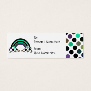 Cartes De Visite Balise cadeau cool Polka Dot Rainbow