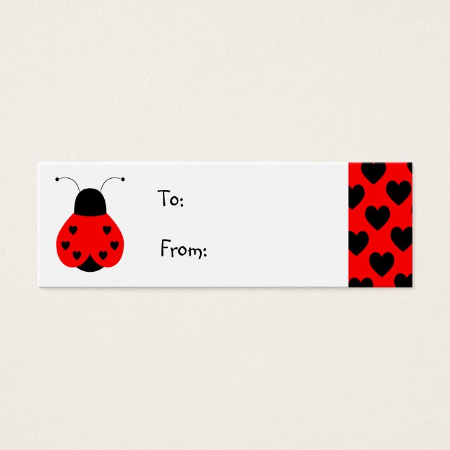 Cartes De Visite Balise cadeau de coccinelle (Devant)