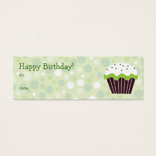 Cartes De Visite Balise cadeau de gâteau vert