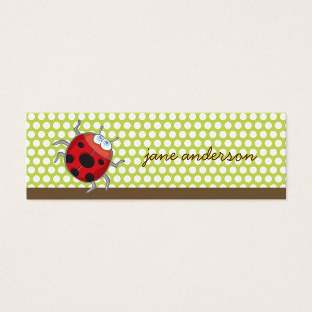 Cartes De Visite Balise cadeau de Merci Ladybug / (Devant)