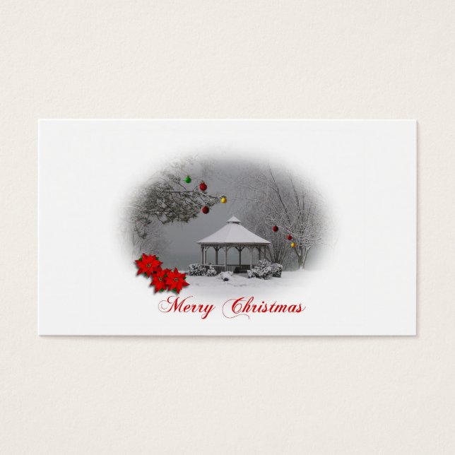 Cartes De Visite Balise cadeau de Noël (Devant)