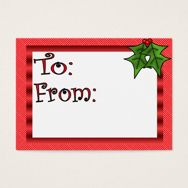 Cartes De Visite Balise cadeau de Noël personnalisée (Devant)