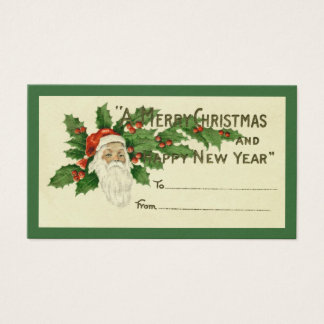 Cartes De Visite Balise cadeau de Noël Vintage