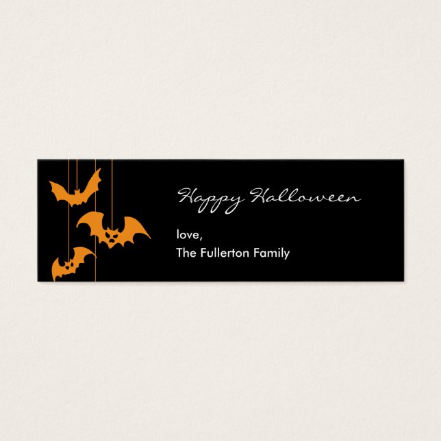 Cartes De Visite Balise Cadeau d'Halloween (Devant)
