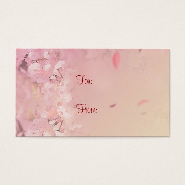 Cartes De Visite Balise cadeau Fleurs douces (Devant)